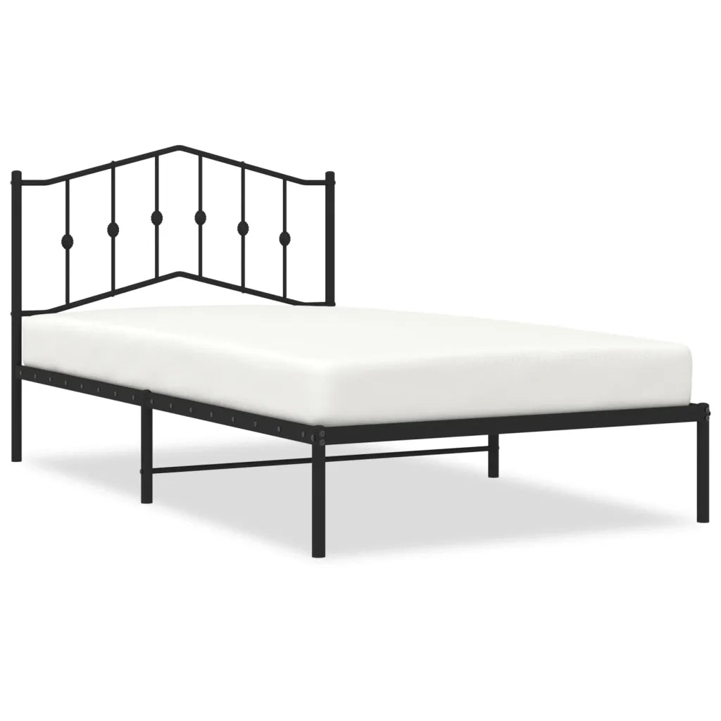 Giroletto con Testiera in Metallo Nero 107x203 cmcod mxl 84226