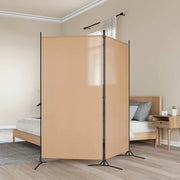 Divider Stanza | Paravento | Divisorio Ambienti a 2 Pannelli Beige 175 x 180 cm Tessuto