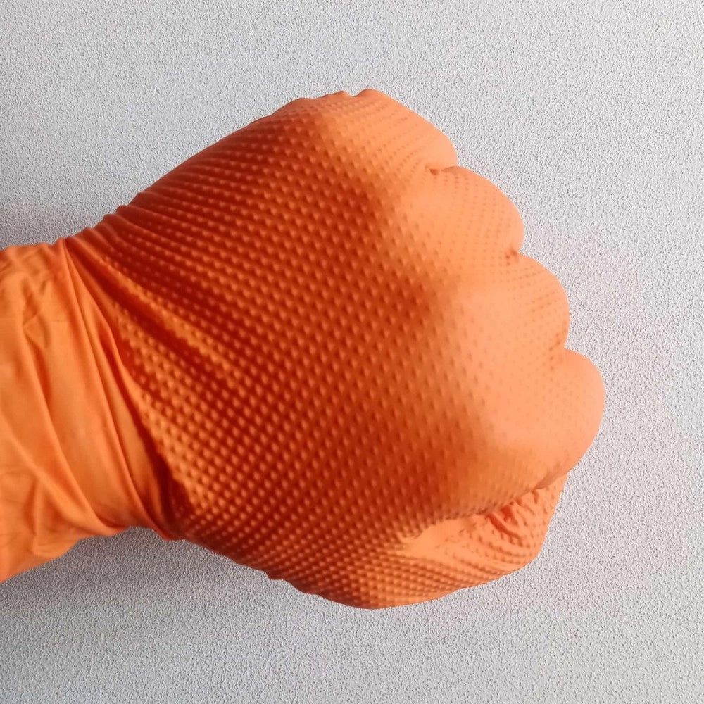 U-power one shot tg. l / 9 - 50 guanti monouso da lavoro in nitrile arancio