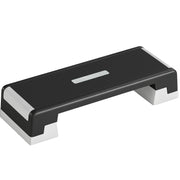 Step aerobico regolabile a 3 altezze in polipropilene nero