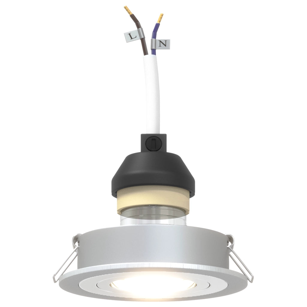 Spotlight incassati 24 pezzi Rotondo GU10 Argento Ã˜91 mm