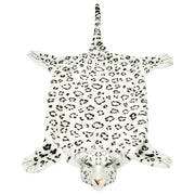 Tappeto del soggiorno | Tappeto di Peluche a Forma di Leopardo 139 cm Bianco