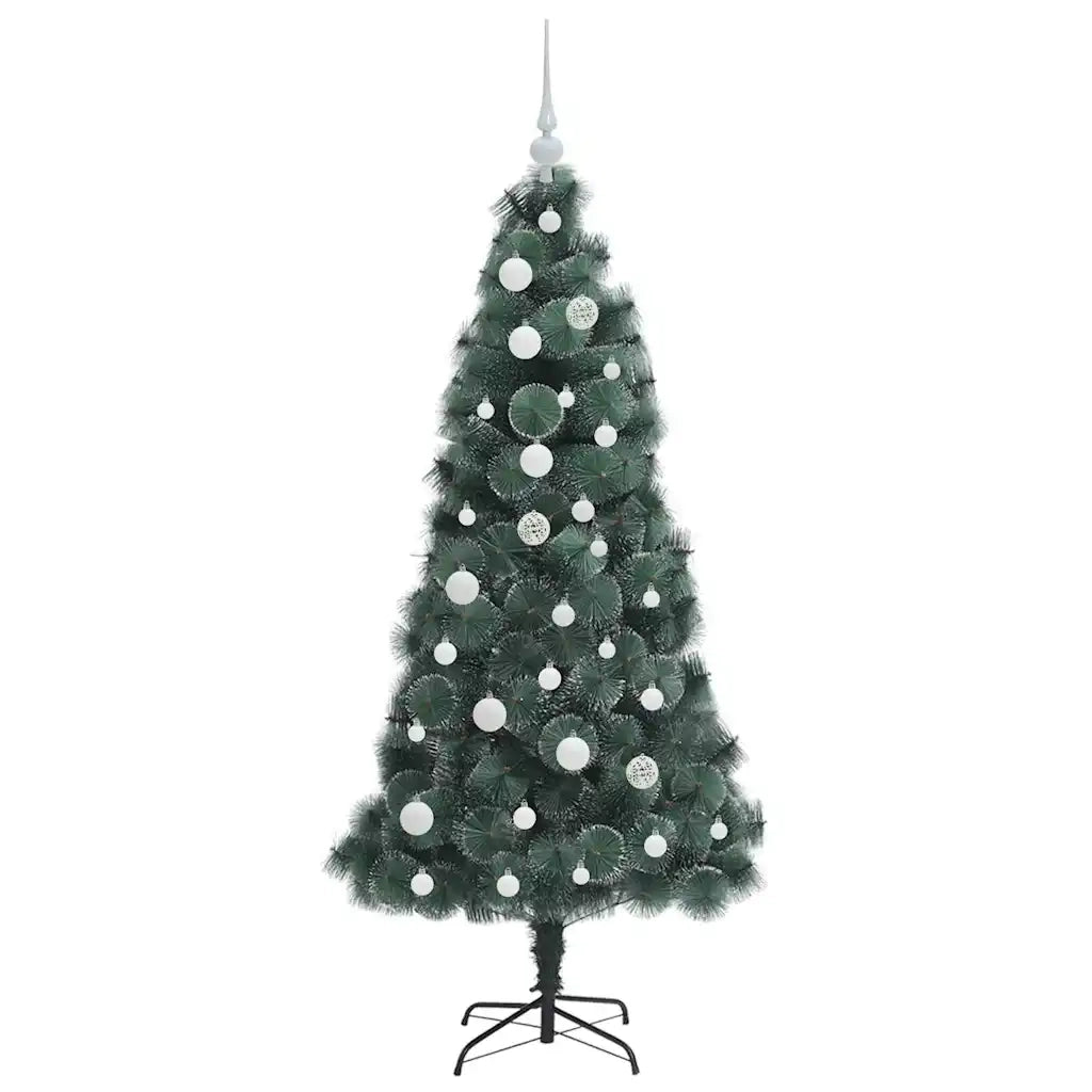 Albero di Natale | Decorazioni natalizie artificiale pre-illuminato con set di palline