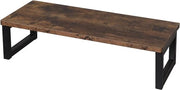 Supporto per Monitor in Legno per PC Laptop Computer - Riser per Organizzatore di Archiviazione Desktop - Plank - Per Uso in Casa o in Ufficio - 55 x 23 x 14cm - Miele Scuro