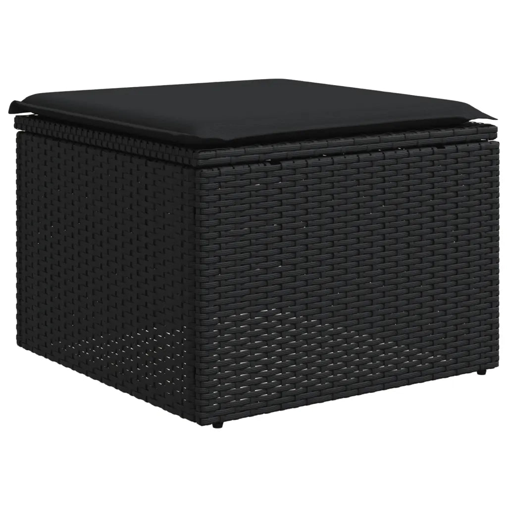 Set Divani da Giardino con Cuscini 7pz Nero Polyrattan 3224683