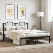 Giroletto con Testiera in Metallo Nero 140x200 cmcod mxl 108207