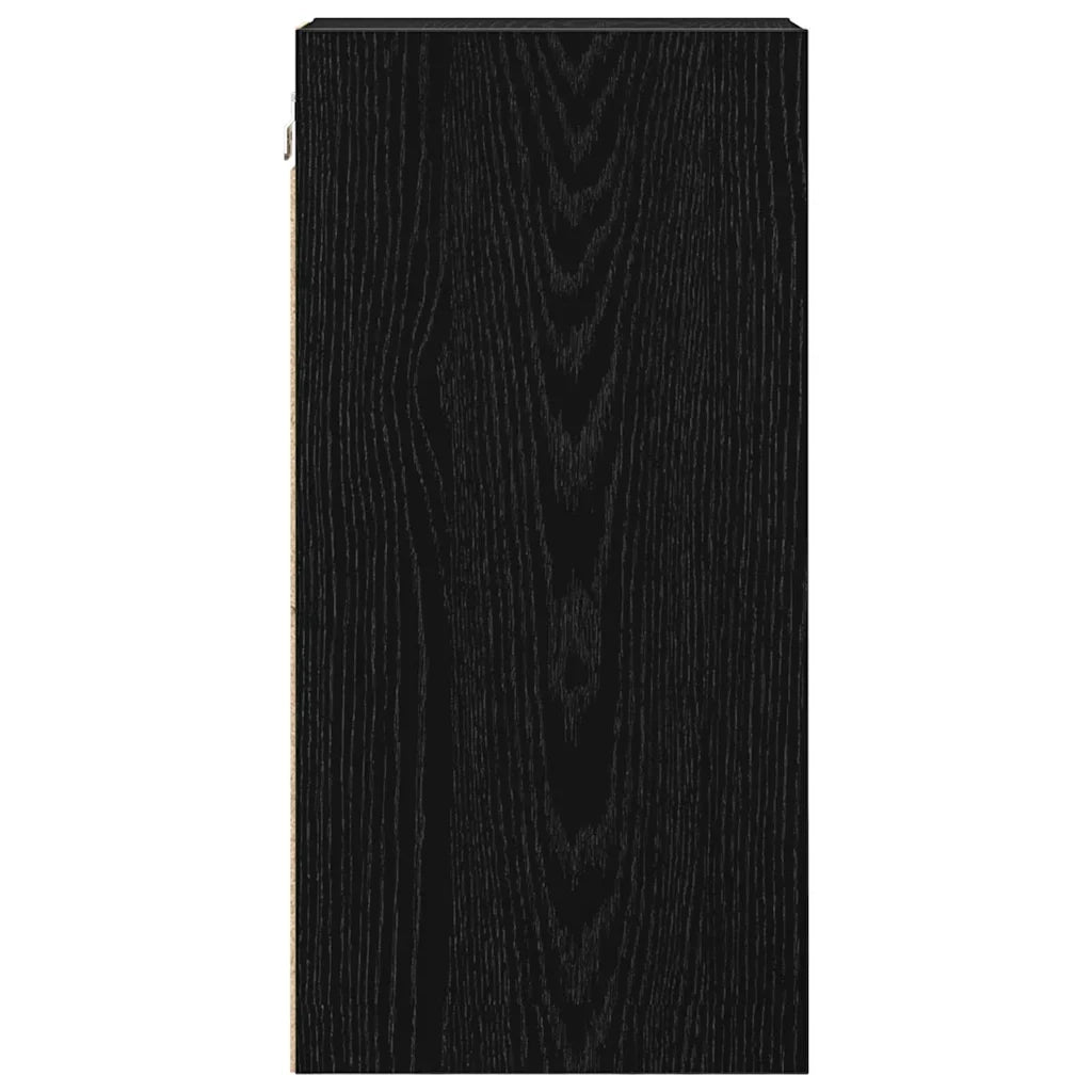 Mobiletto a parete moderno con ripiano ampio spazio contenitivo 20 x 29,5 x 60 cm legno composito nero 02_0052467