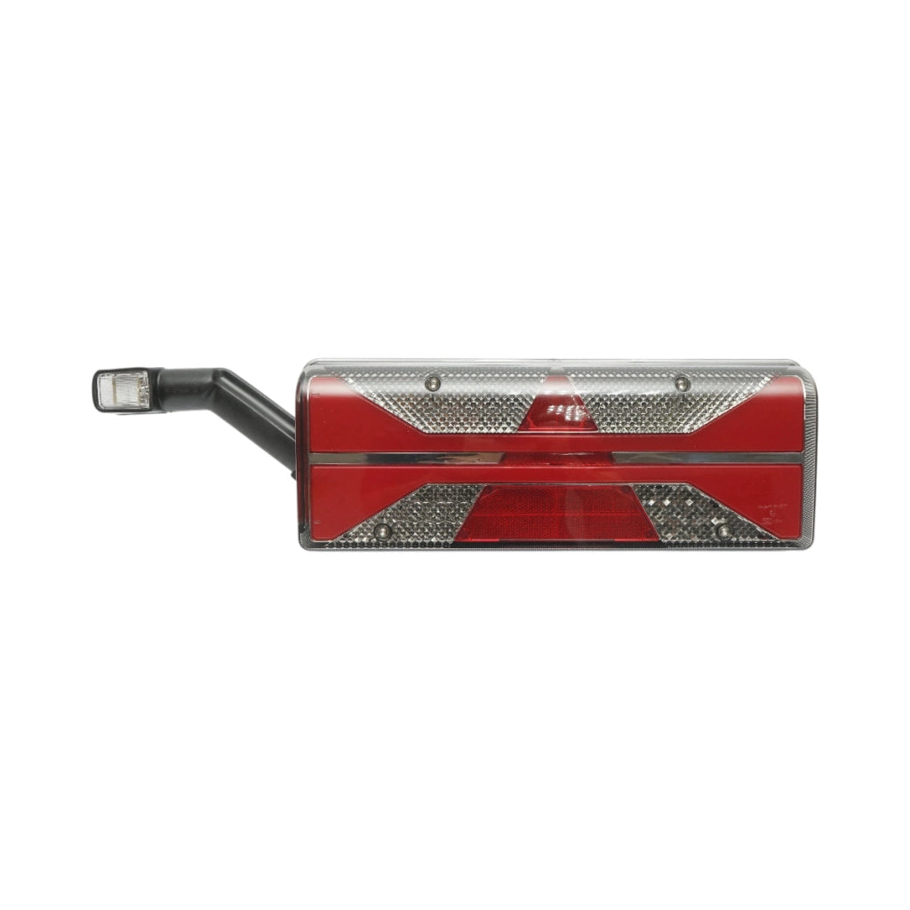Luce freno posteriore sinistra rimorchio LED 24V, 7 pin ASS2.1 con luci di posizione, illuminazione targa 400x153x88mm