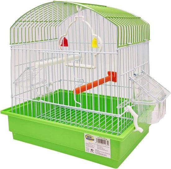 Casa per uccelli canarini e parigetti - con ciotola per il cibo e gancio per appendere - colore casuale - 275 x 195 x 30 cm