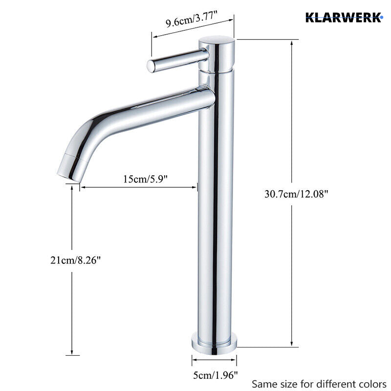 Julia | Rubinetto da bagno alto Hotel Gastro Gold spazzolato |Rubinetto premium in acciaio inossidabile per lavelli alti |Rubinetto ad alta pressione