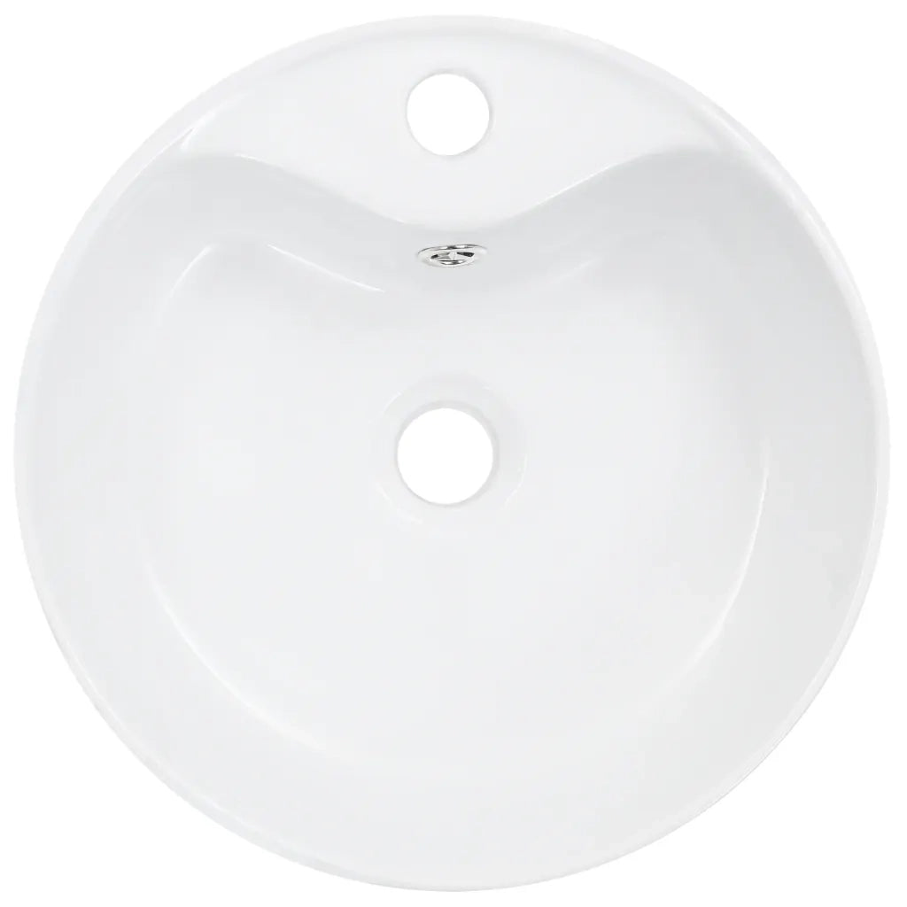 Lavandino con Troppopieno 36x13 cm in Ceramica Bianco 143911