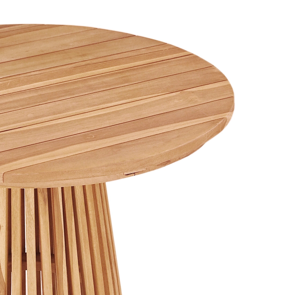 Tavolo da Pranzo da Giardino Ã˜70x75 cm in Legno Massello di Teak