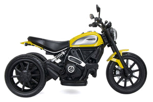 Moto Elettrica per Bambini Licenza Ufficiale Ducati Scrambler 12V 3,5Ah Giallo