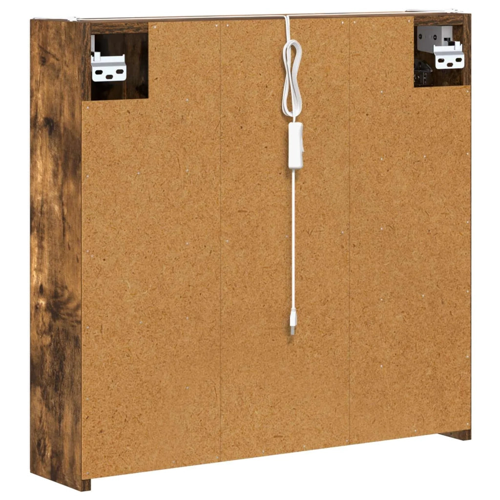 Mobiletto per specchio da bagno Rovere fumé 889251