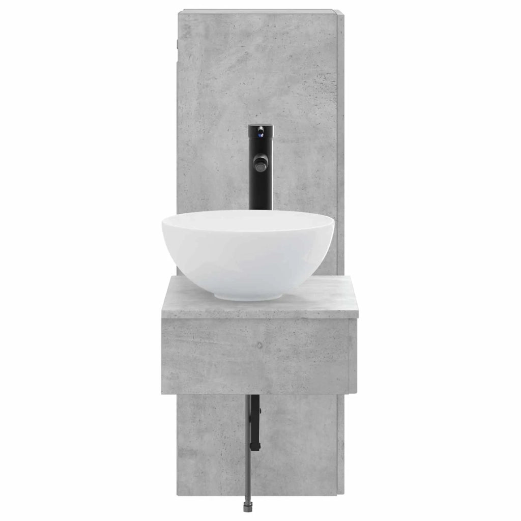 Set di mobili per il bagno 2 pz Grigio Cemento 3406096