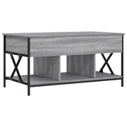 Tavolino salotto | Tavolino da caff¨¨ | Tavolino da Soggiorno Grigio Sonoma 100x55x50 cm Multistrato Metallo