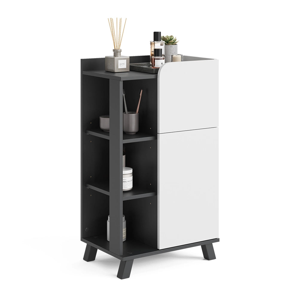 Vicco Mobile midi Antracite/bianco 50 x 90 cm con anta e cassetto