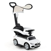 Auto a spinta 3 in 1 per bambini 84 x 39 x 90 cm con volante interattivo e tettuccio regolabile PP bianco 20_0014685