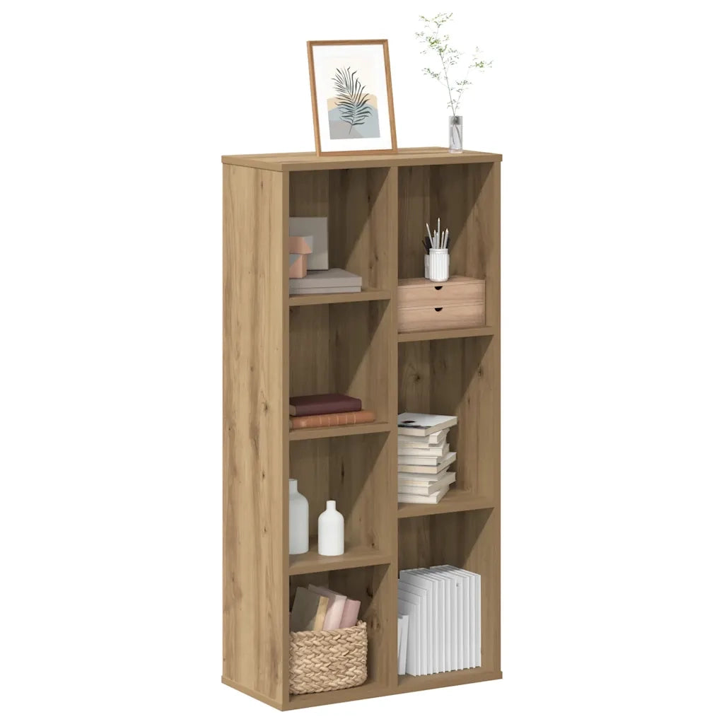 Libreria-Scaffale per Libri-Mobile di Stoccaggio Rovere Artigianale 50x25x105 cm in Legno Multistrato