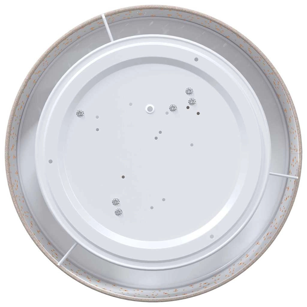 Lampada da soffitto moderna con faretto orientabile 38 x 38 x 13,5 cm in tessuto tortora 02_0058432