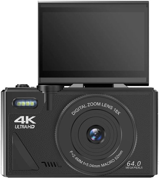 Camera di registrazione per principianti - Videocamera per bambini e adulti - Handycam - Qualità 4K