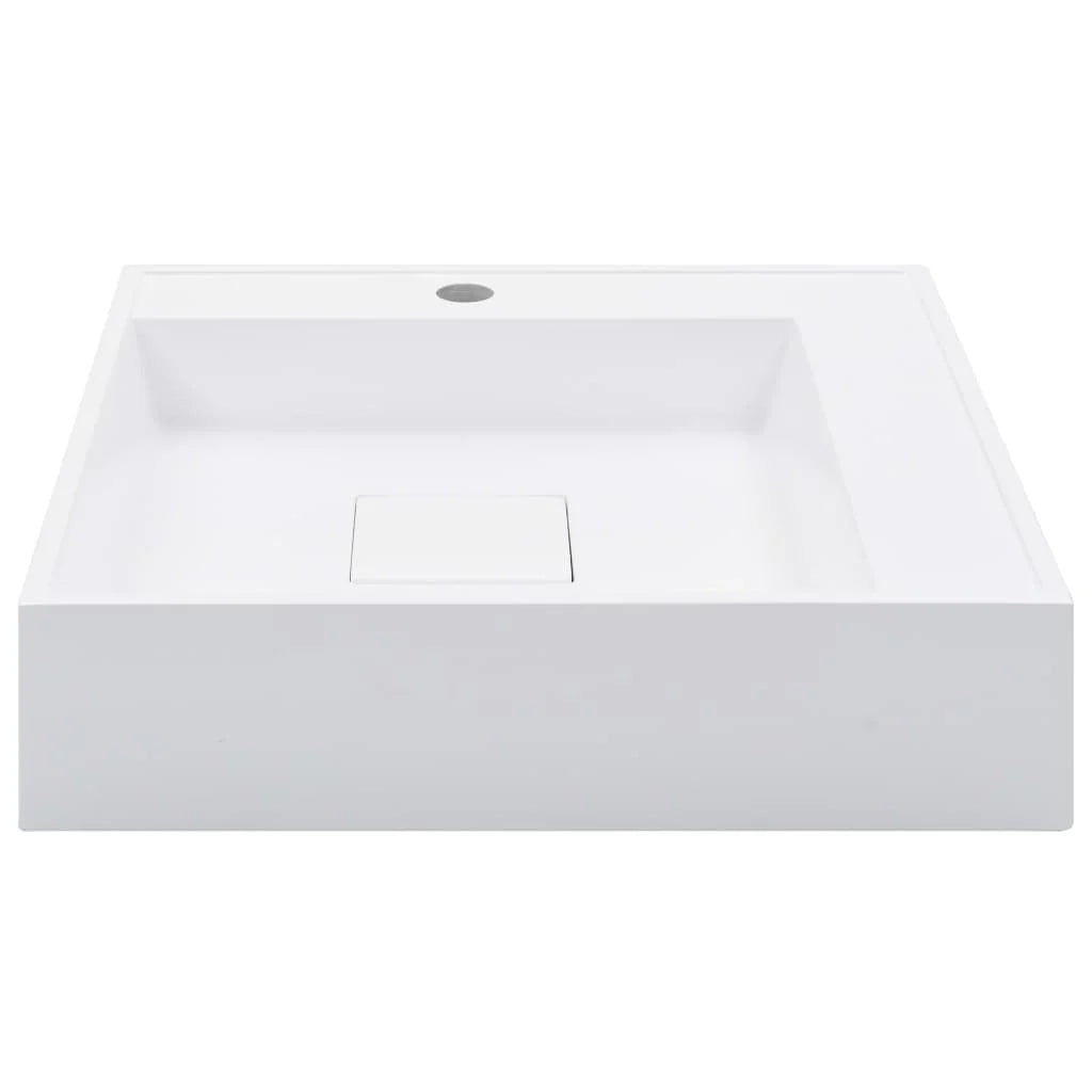 Lavabo lavabo lavabo da appoggio lavabo sospeso arredo bagno cabina doccia cabina WC casa 50 x 50 cm ghisa minerale bianco 02_0002640