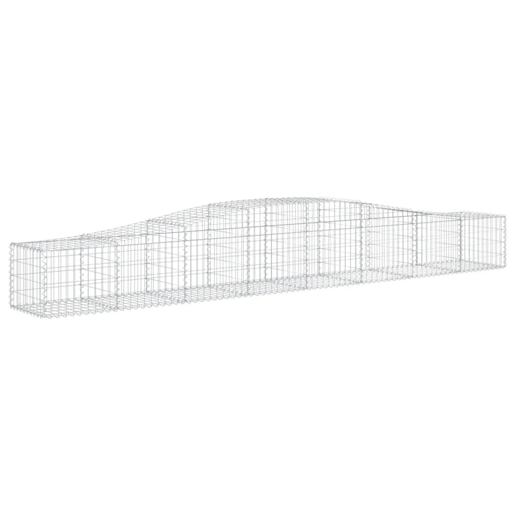 Cesti Gabbioni ad Arco 8 pz 400x50x40/60 cm Ferro Zincato 3145923