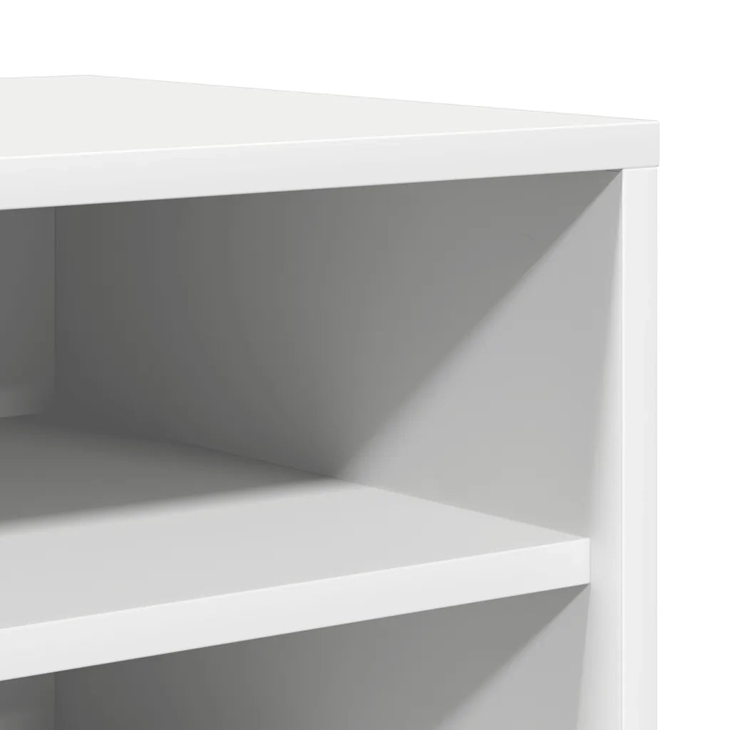 Scarpiera-Scaffale per scarpe Bianca 60x35x70 cm in Truciolato 998467