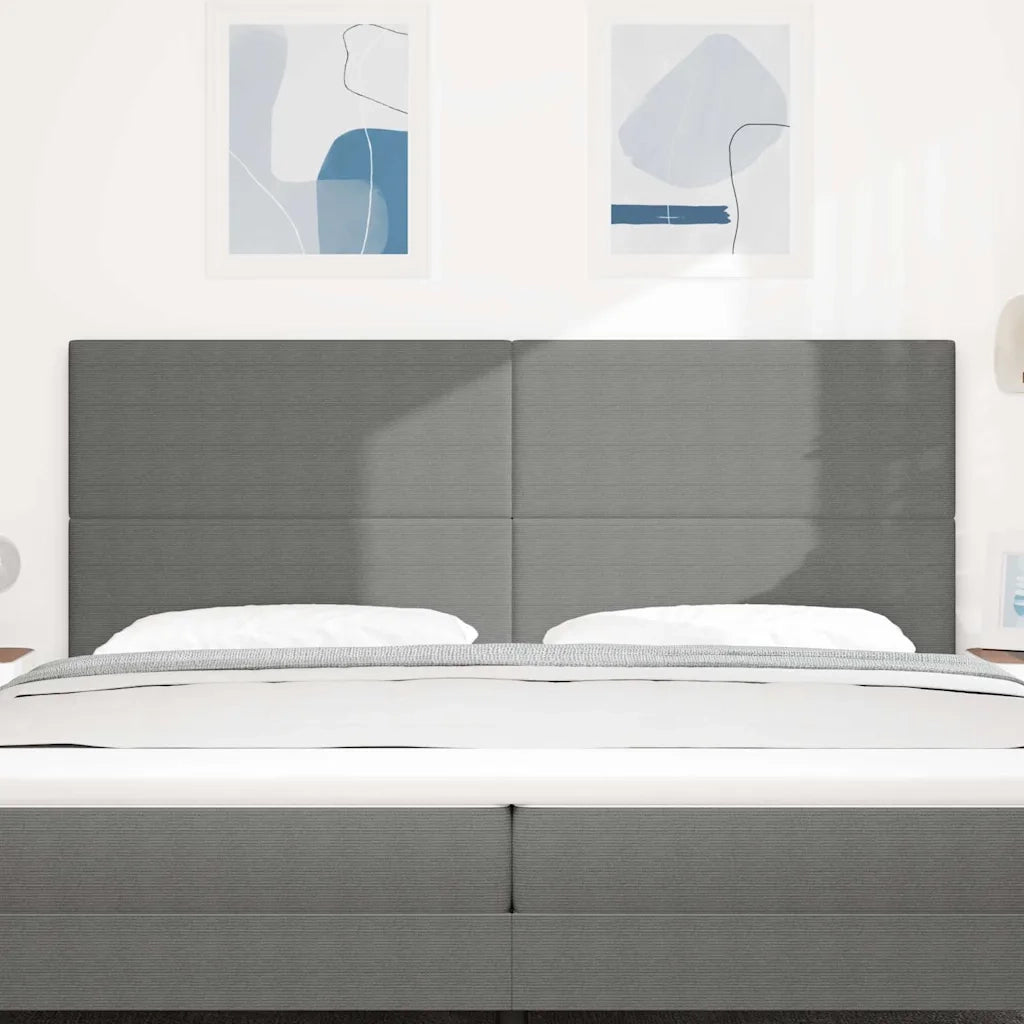 Testiera | Testata Grigio chiaro 200 cm Tessuto in Cords