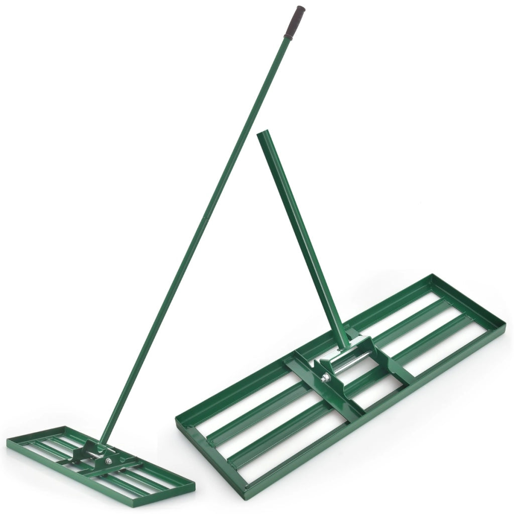 Rastrello livellatore per prato cortile, Livellatore giardino con impugnatura ergonomica e piastra 75x25cm-Attrezzi da giardino