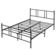 Struttura letto a piattaforma moderna con testiera pediera doghe in acciaio, Struttura letto silenziosa 160x200cm-Letti e strutture