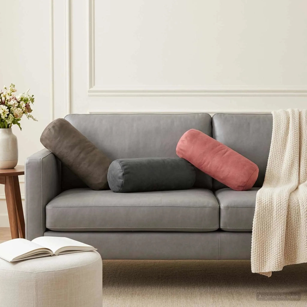 Cuscino con cuscino HEERLEN 6 pz Grigio Scuro Velluto 929990