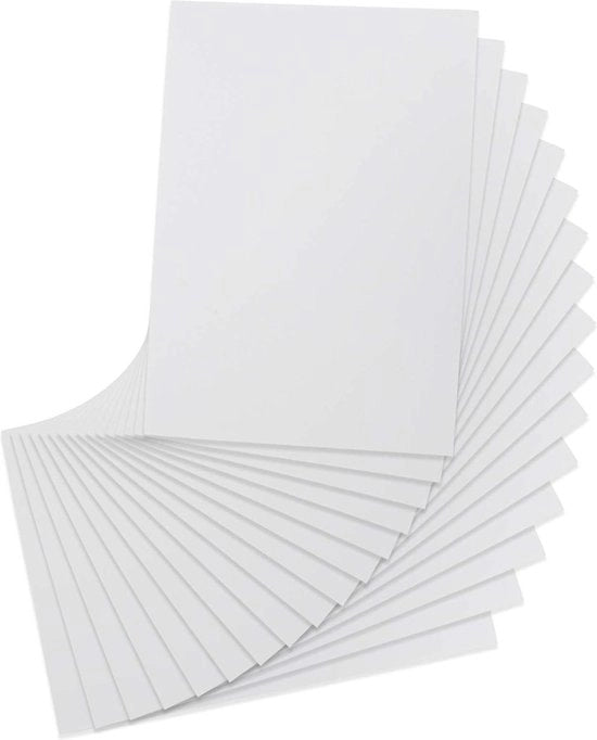 Pacchetto di 16 cartoncini A3 con schiuma 5 mm, piastre di schiuma polistirene senza acido, schiuma polistirene, 297 x 420 mm, per presentazioni e mostre d'arte.