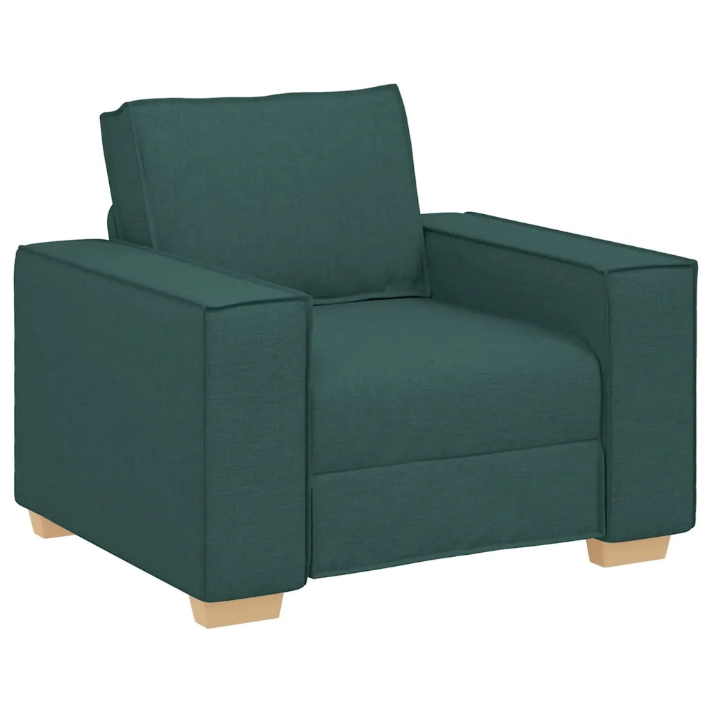 Poltrona Divano-Divano Sedia Verde Scuro 100x78x84 cm Tessuto