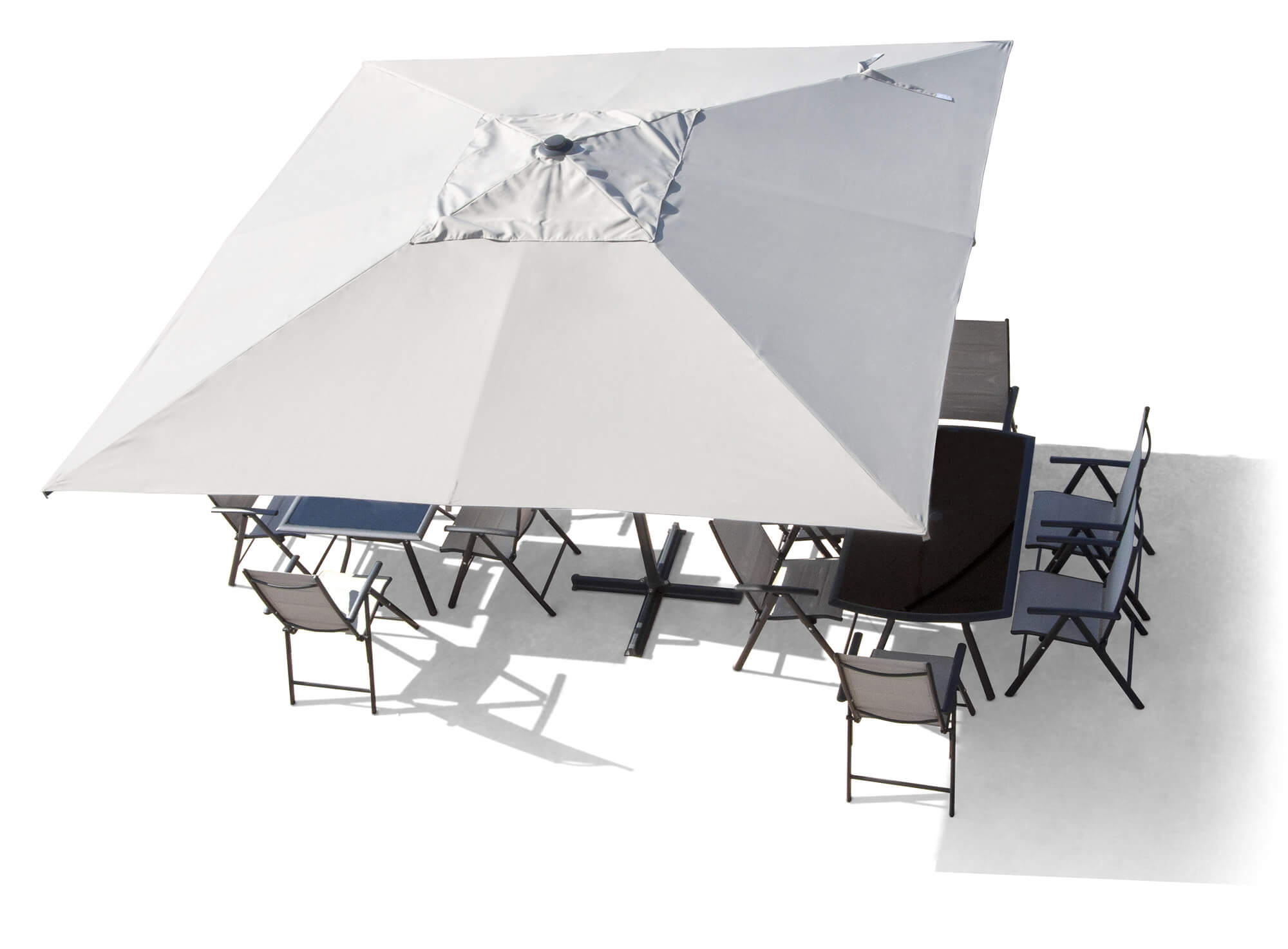 Ombrellone da Giardino 4x4 m Palo Ø67 mm Siviglia Grigio Chiaro