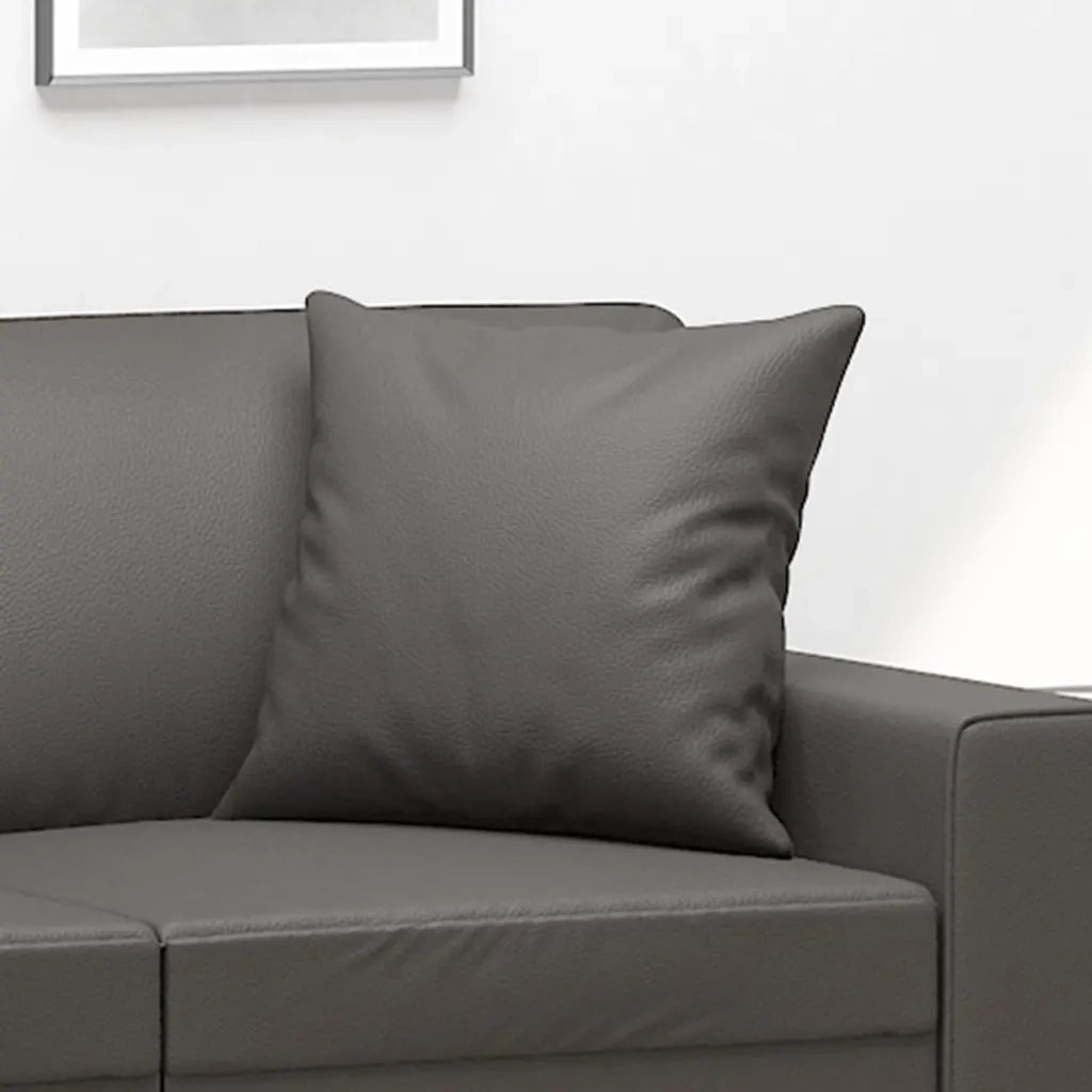 Cuscini Decorativi 2 pz Grigio 40x40 cm in Similpelle CFW7898850
