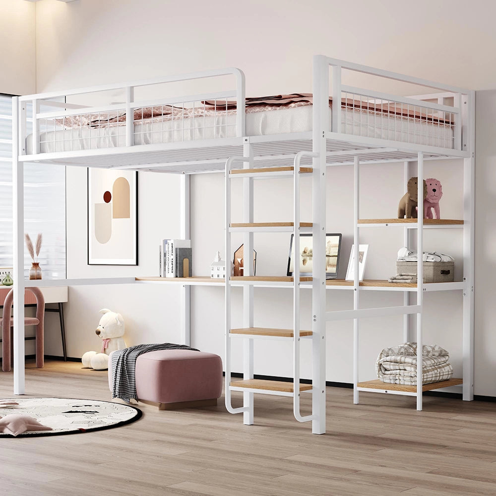 Letto a castello - Xylo - 140x200 cm metallo bianco