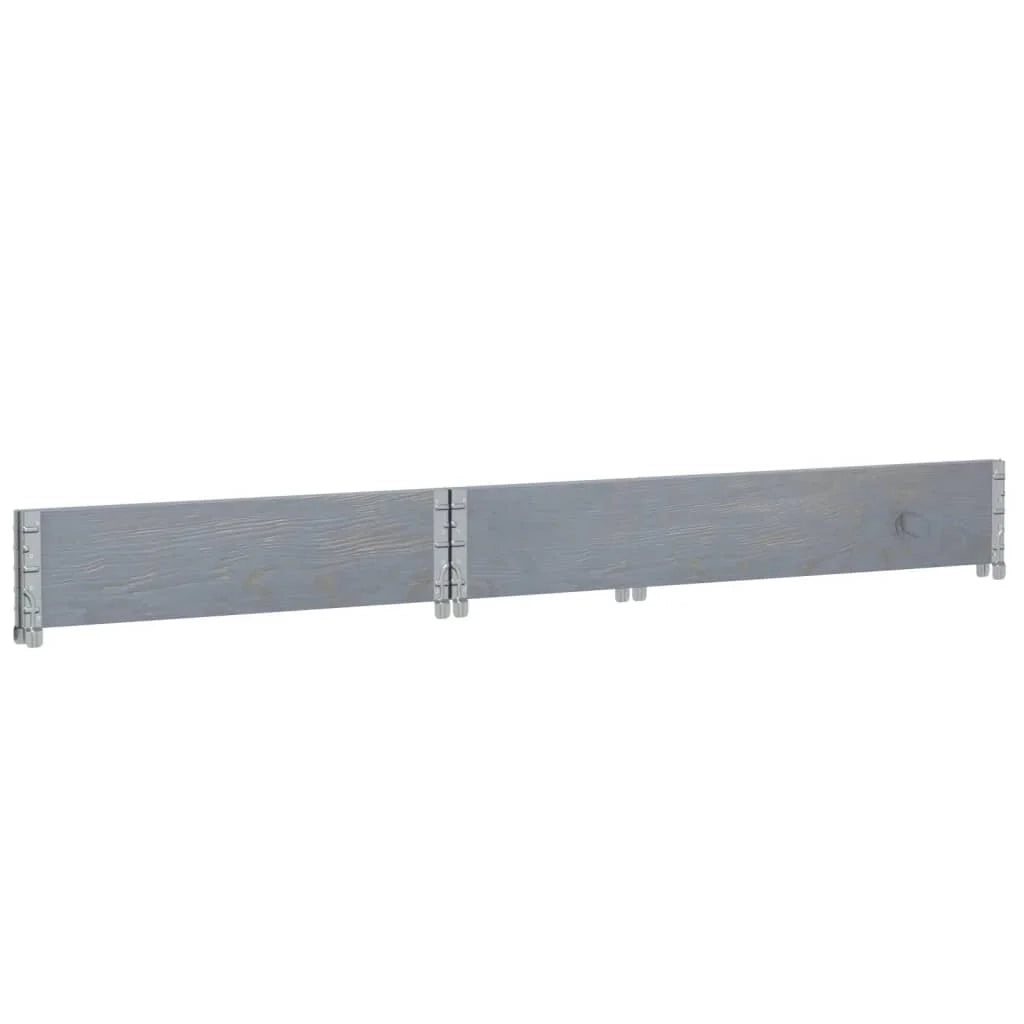 Vassoio per fioriera aiuola rialzata piante fiori terrazza giardino 120 x 80 cm legno massello di pino grigio 02_0037406