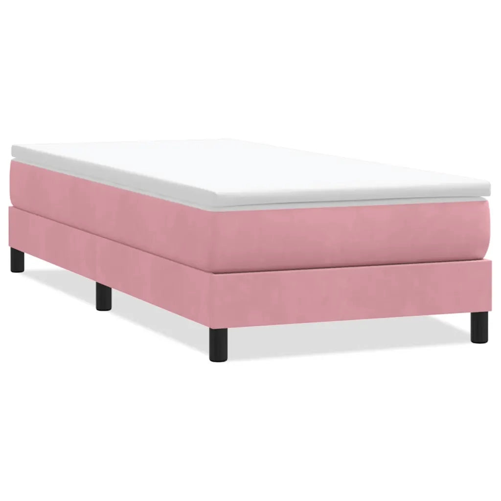 vidaXL Giroletto a Molle senza Materasso Rosa 90x210 cm in Velluto