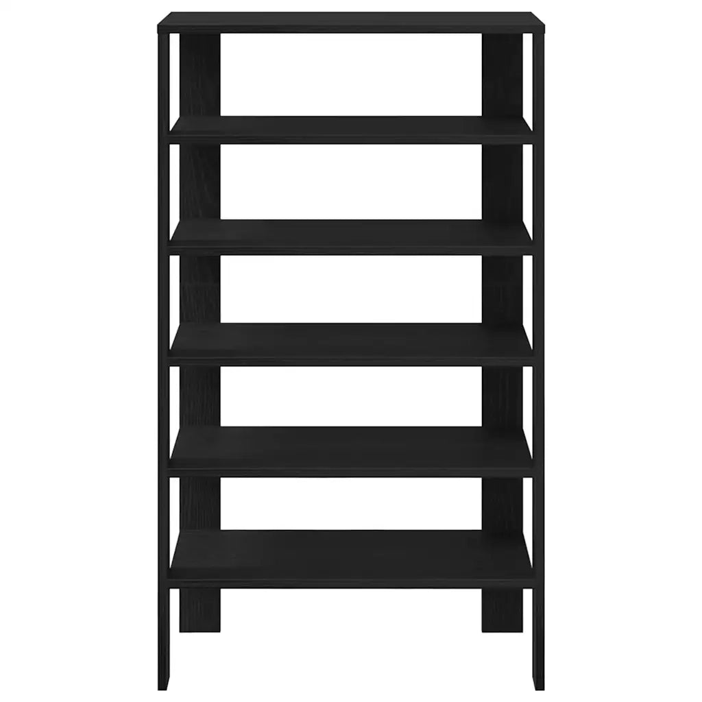 Scarpiera Nera 61x32x105 cm in Truciolato 859861