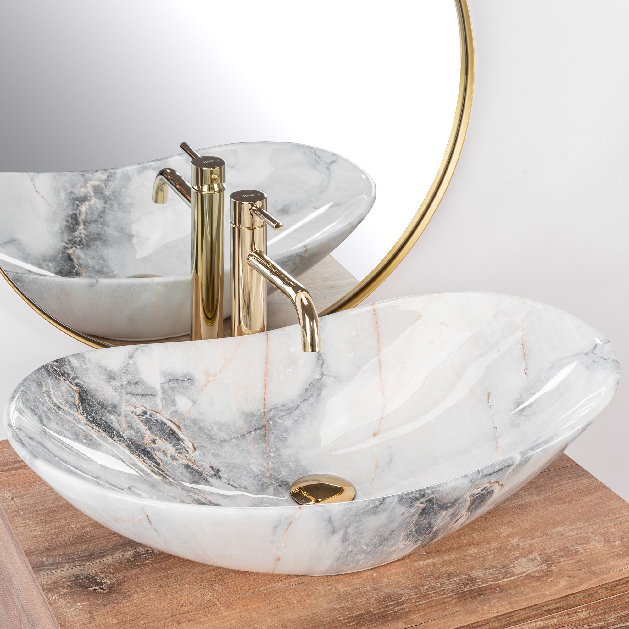 Lavabo Da Appoggio Rea Royal Granit