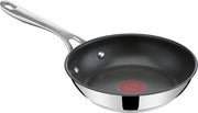 Padella da 20 cm - Rivestimento sicuro al 100% - Acciaio inossidabile - Segnalazione termica - Maniglia lucidata - Compatibile con induzione