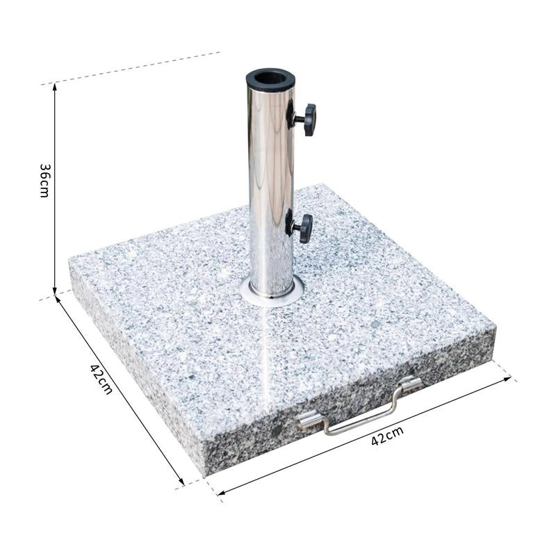 SUPPORTO BASE PER OMBRELLONE DA GIARDINO IN MARMO 29KG, 42X42X36CM