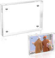 Supporto Fotografico Bifacciale 6x9 cm - Supporto Fotografico in Acrilico - Supporto Fotografico Magnetico - Supporto Fotografico Frameloose - Supporto Fotografico Verticale - Supporto Fotografico Transparente - Supporto Fotografico per Foto