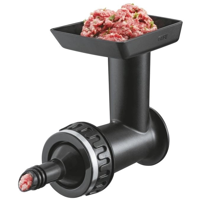Gefu GF19080 Transforma Grattugia a Tamburo Multifunzionale con 3 Tamburi Laser Cut in Acciaio Inox Base con Ventosa e Morsetto per Piani fino a 8 cm colore Argento Nero