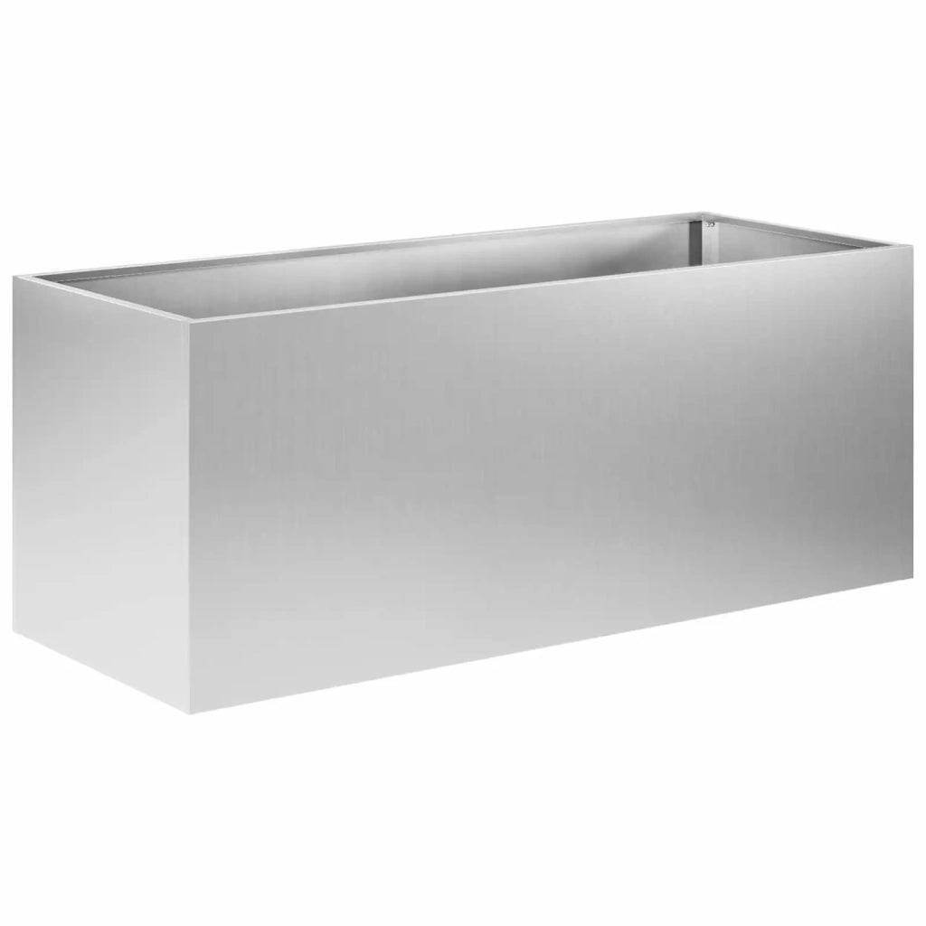 Vaso da giardino 2 pz Argento 100 x 40 x 40 cm Acciaio zincato 8005257