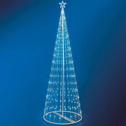 Trade Shop - Albero Di Natale Luminoso Bianco Freddo 394 Led 300cm Decorazione Per Esterno -