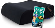 Sedile Elevatore Comodo per Adulti - Copertura OEKO-TEX - Mantenimento della Forma Sedile Cuscino 13cm - Ideale per Sedile di Auto Sedia da Ufficio Cuscino di Sostegno in Piedi - Cuscino di Sedia Elevato di Prestigio - Nero