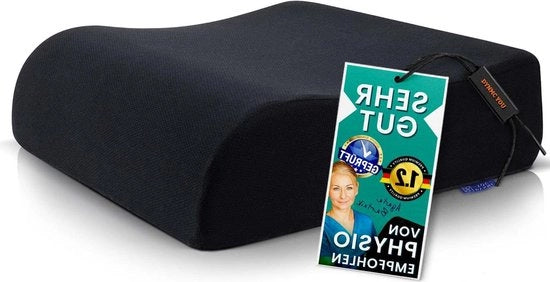 Sedile Elevatore Comodo per Adulti - Copertura OEKO-TEX - Mantenimento della Forma Sedile Cuscino 13cm - Ideale per Sedile di Auto Sedia da Ufficio Cuscino di Sostegno in Piedi - Cuscino di Sedia Elevato di Prestigio - Nero