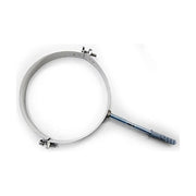 Fascetta murale con collare e tassello acciaio INOX lucido DN400 canna fumaria, tubo acciaio inox 316